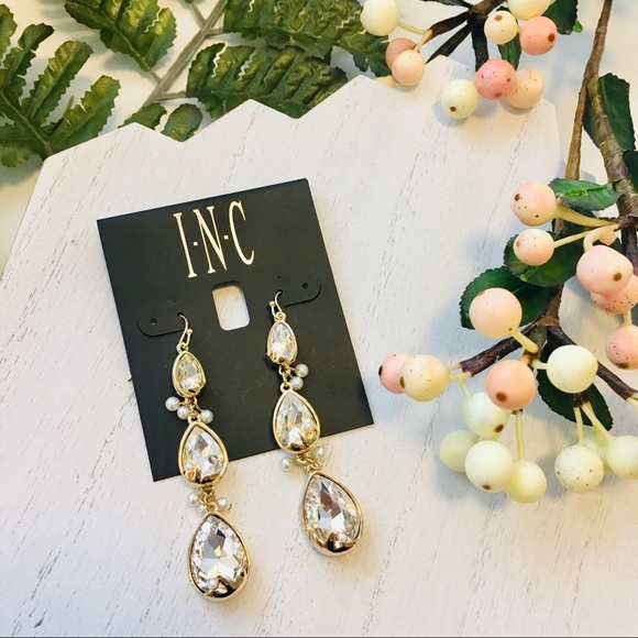 INC International Concepts Jewelry - INC Leaf Crystal Drop Earrings INC International Concepts Jewelry - INC Leaf Crystal Drop Earrings